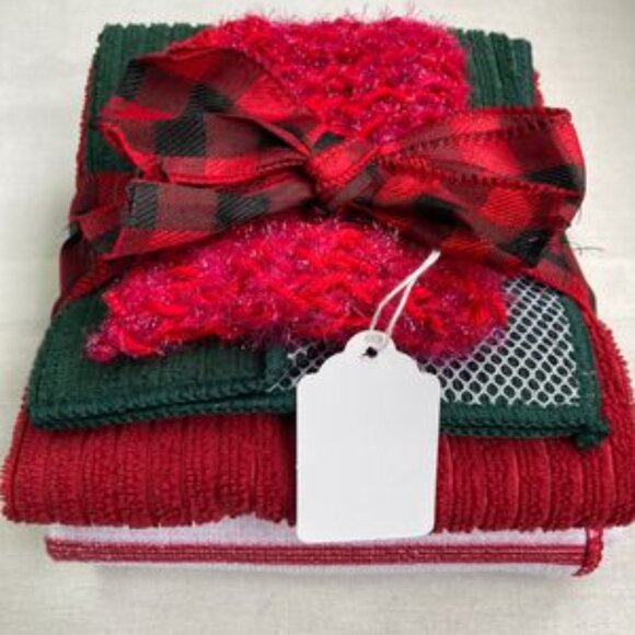 5 Piece Dish Scrubby, Drying Mat, Towel, Dish Towel Gift Set - Picture 1 of 8